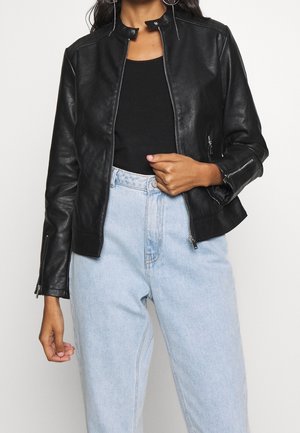 Imitatieleren jas - black