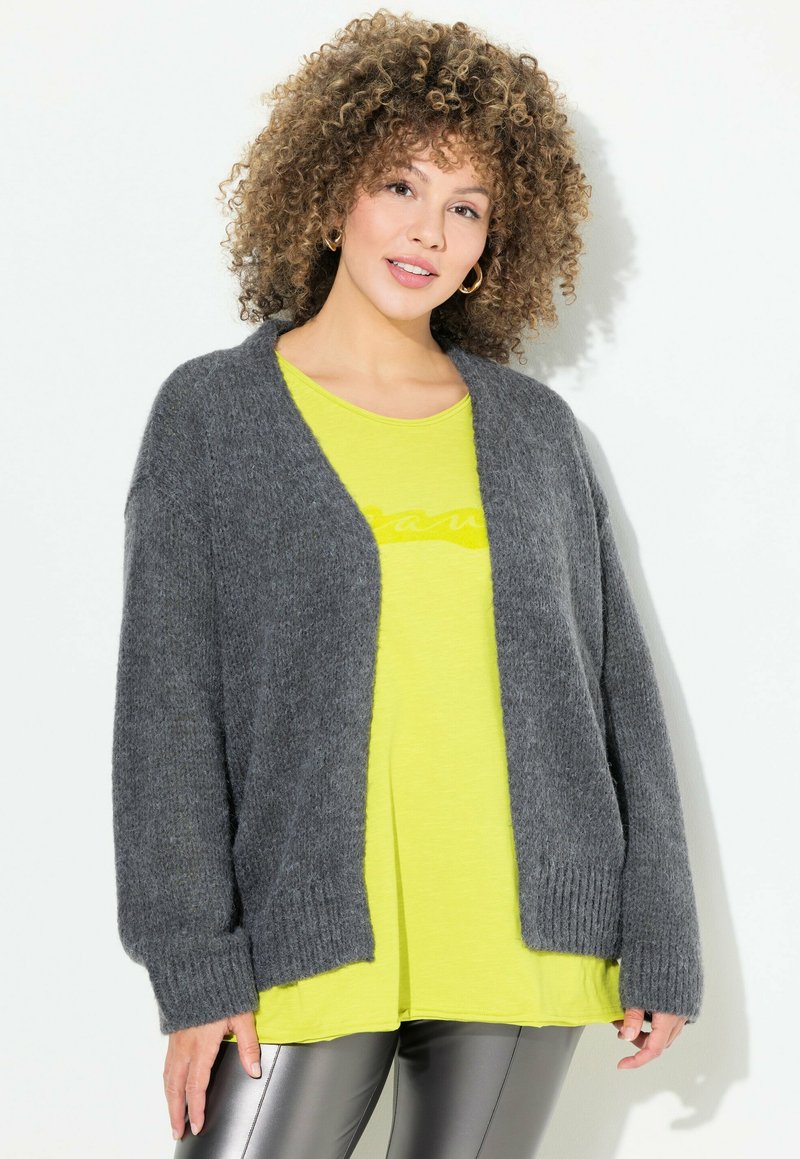 Ulla Popken OPEN SHAPE - Gilet - charcoal gray melange