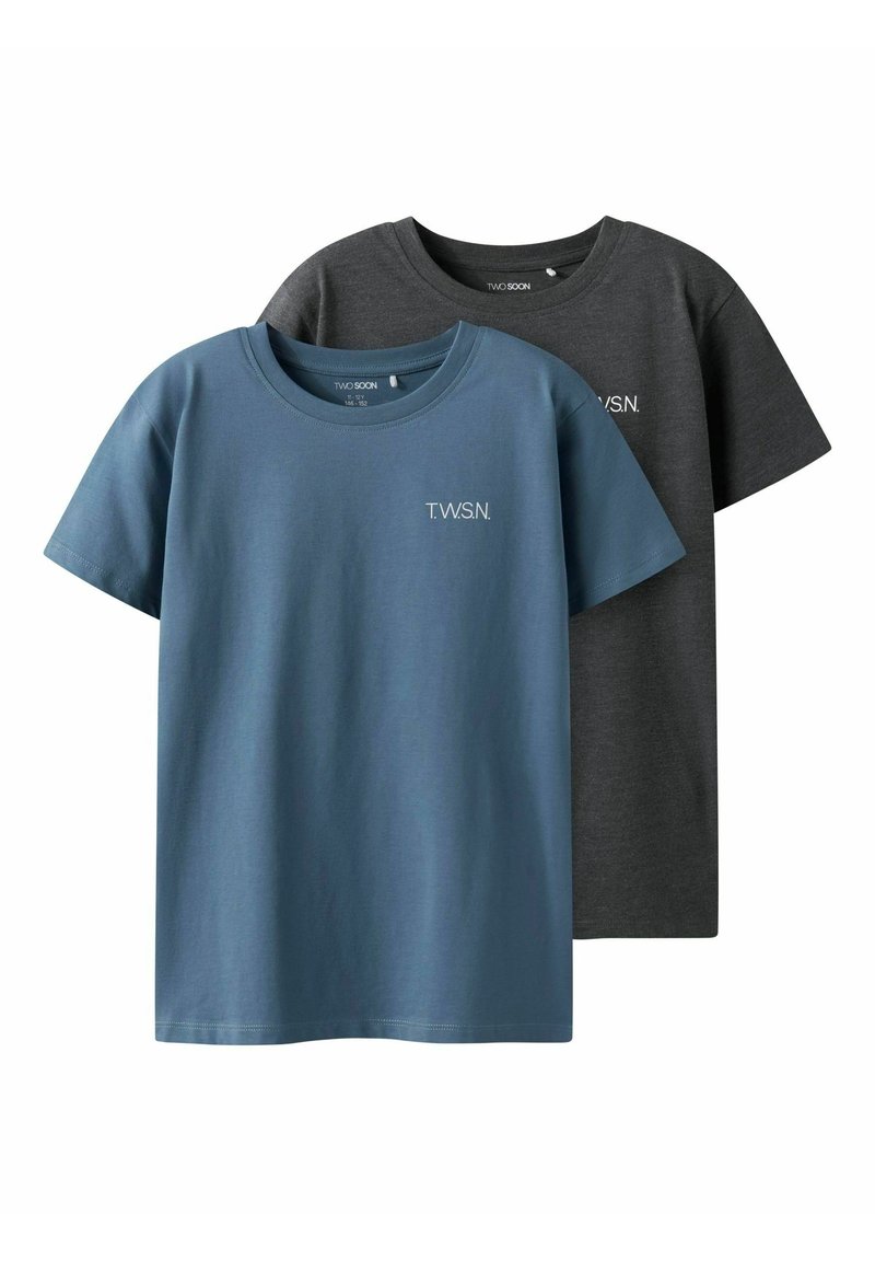 TWO SOON 2ER-PACK - T-shirt basique - captains blue