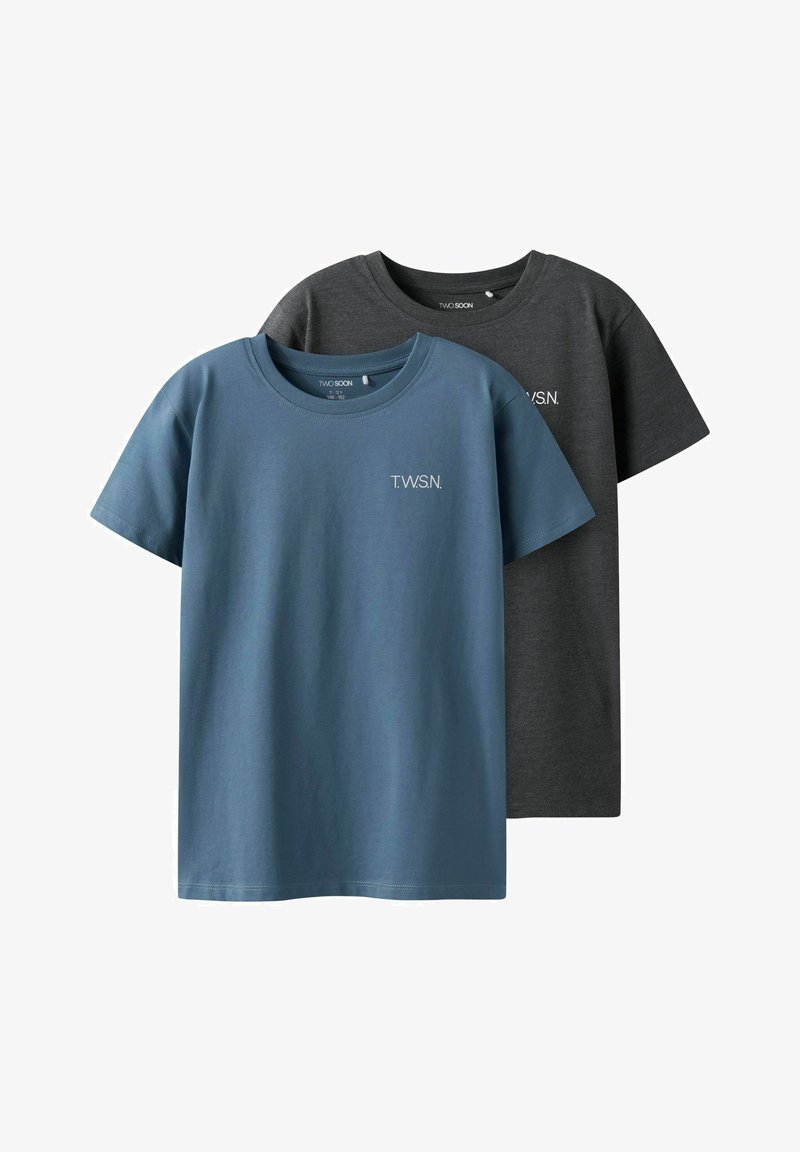 TWO SOON 2ER-PACK - Osnovna majica kratkih rukava - captains blue