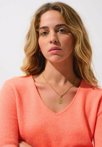 Authentic Cashmere Strickpullover - neon orange