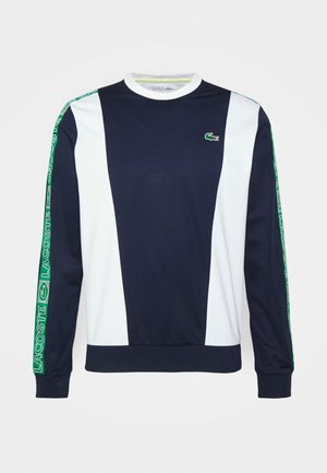 TENNIS - Sudadera - bleu marine/blanc/vert/jaune fluo