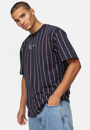 SMALL SIGNATURE PINSTRIPE TEE - Print T-shirt - navy