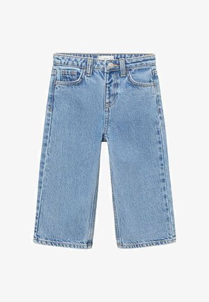 Svijetloplave traper kratke hlače s petljama za remen, prednjim gumbom, zatvaračem i pet džepova, prikazane na bijeloj pozadini.