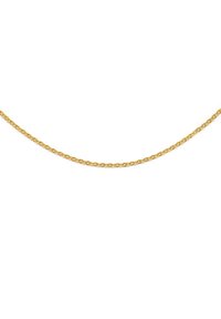 Collar en tono dorado con un diseño de cadena retorcida, que presenta una textura suave y un grosor uniforme a lo largo de toda su longitud.