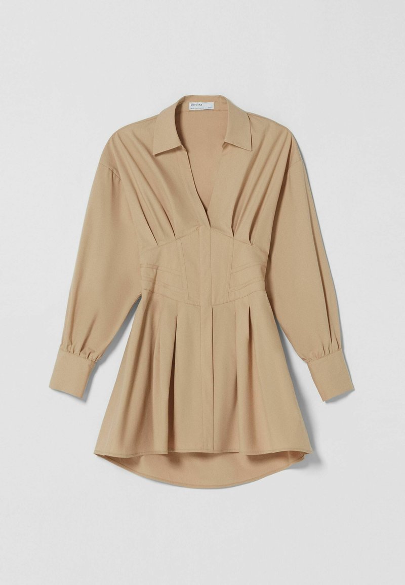 Bershka Blousejurk camel Bershka Blousejurk camel