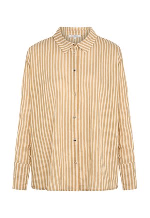 Morgan, MORGAN MORGAN STRIPED SHIRT WITH NOTCH COLLAR - Hemdbluse - white orange
