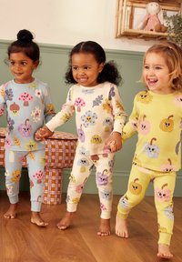 Next PRINTED 3 PACK - REGULAR FIT - Komplet pidžame - green blue pumpkin