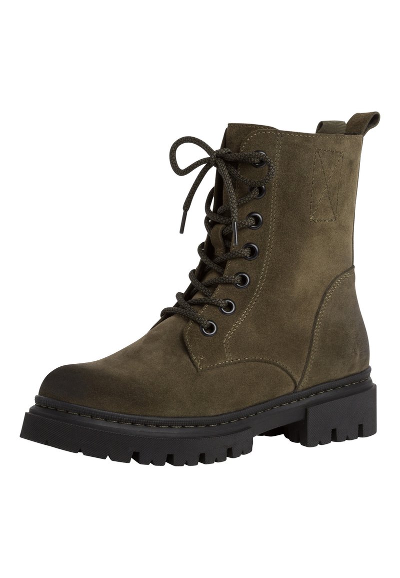 Damen Ankle Boots | Marco Tozzi Schnürstiefelette olive/grün - ZB14472 Damen Ankle Boots | Marco Tozzi Schnürstiefelette olive/grün - ZB14472