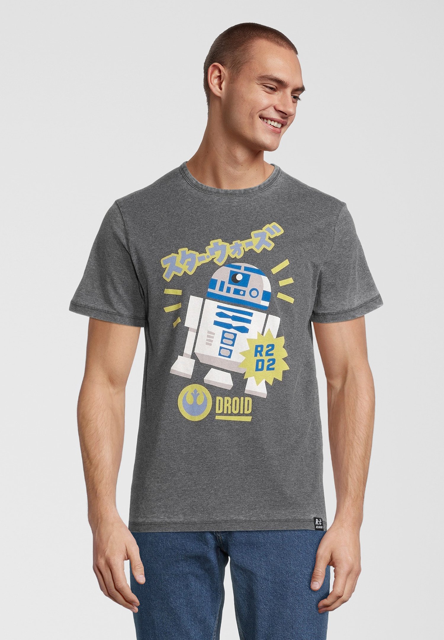 Re:Covered STAR WARS R2D2 Print T-shirt dunkelgrau/dark grey