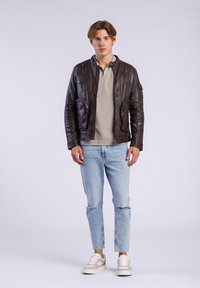 Freaky Nation LORIK - Kožená bunda - dark brown