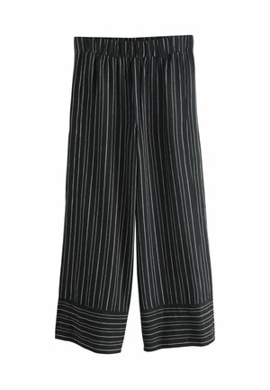 REGULAR FIT -  BLEND WIDE LEG  - Pantalon classique - black white stripe