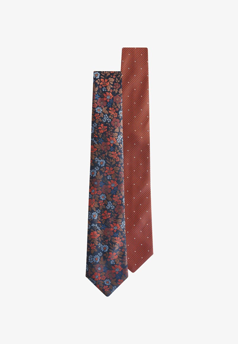 Next TEXTURED WITH 2 PACK REGULAR - Tie - rust orange floral polka dot
