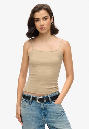 Superdry & Co FINE CAMI - Top - crockery brown marl