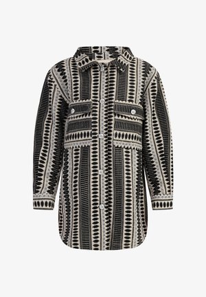 Abrigo corto - schwarz/wollweiss