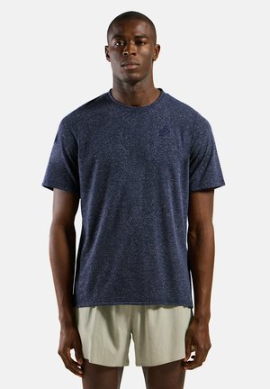 CREW NECK ACTIVE COOL - Sport T-shirt - eclipse melange