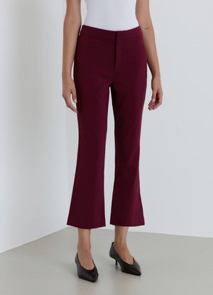 Calliope, PANTALONE LUNGO TINTA UNITA - Trousers - bordeaux