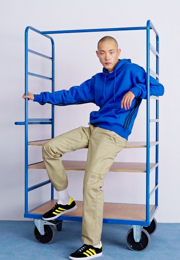 SLIM STRAIGHT DOUBLE KNEE - Trousers - khaki4