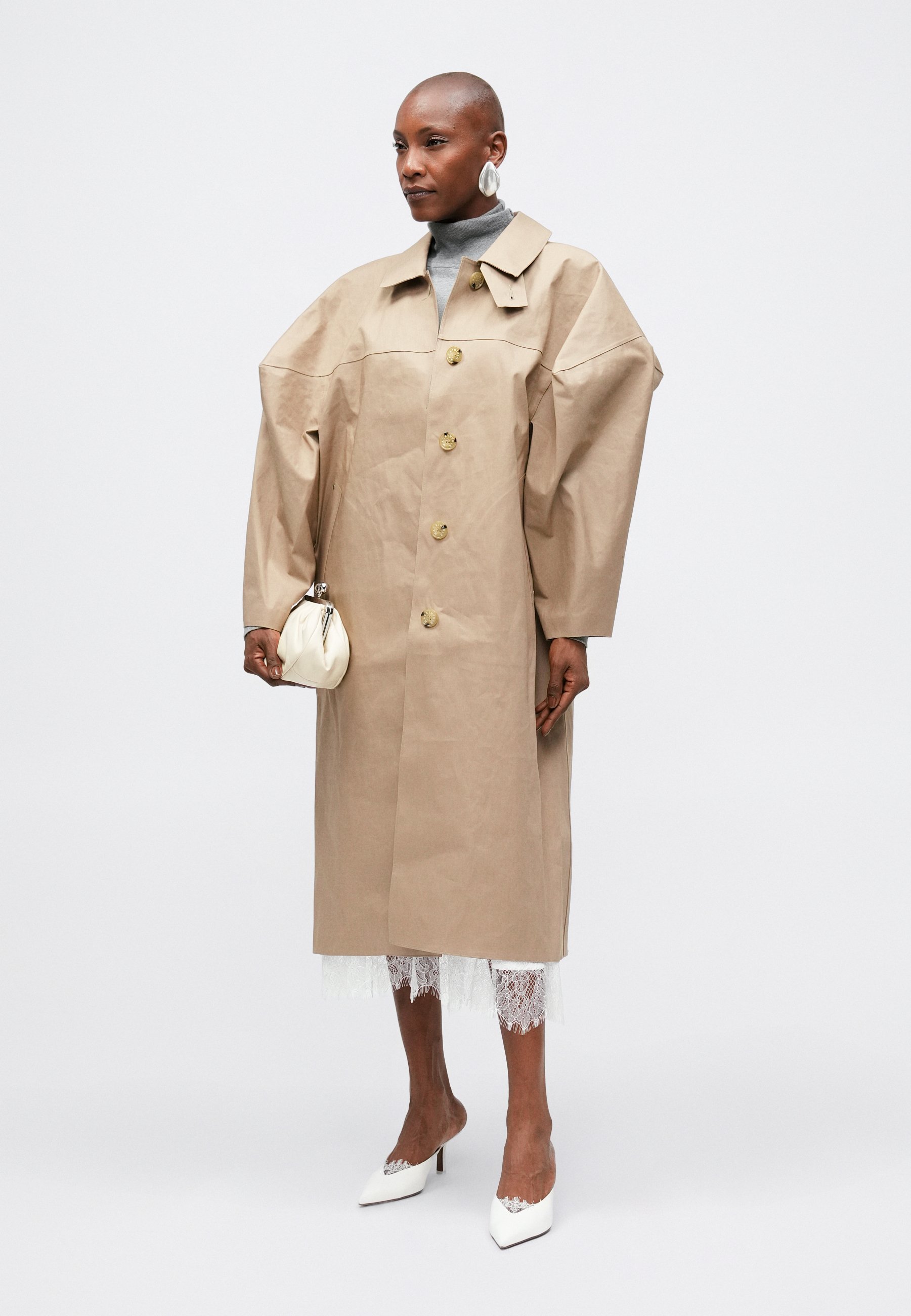 Viktor&Rolf COUTURE SQUARE LONG RAINCOAT - Trenchcoat - fawn/beige