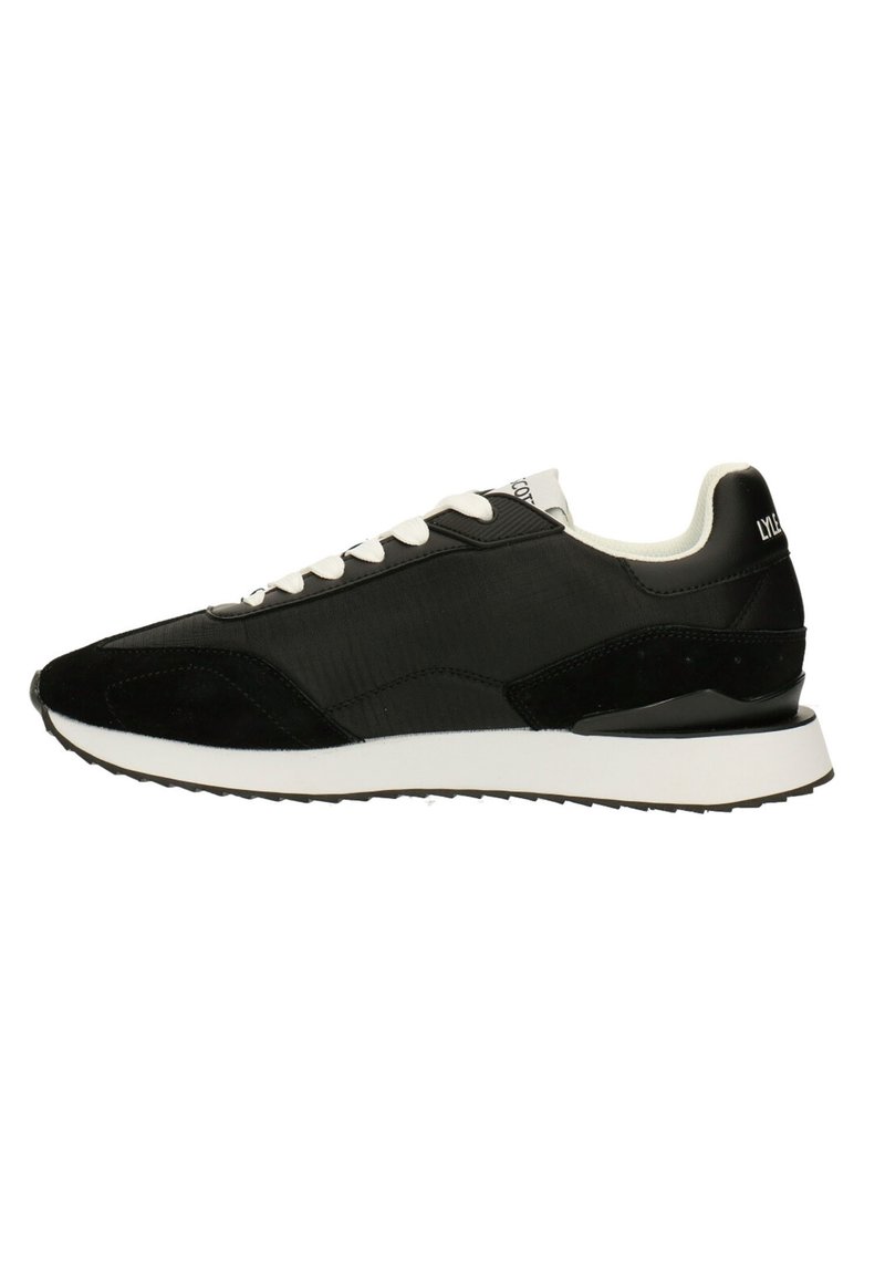 lyle and scott black leather trainers