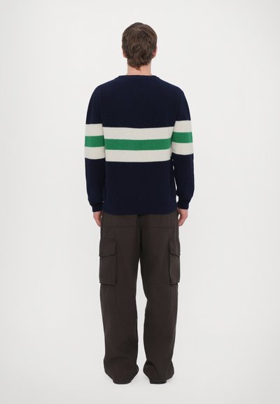 Iceberg MAGLIA GIROCOLLO - Svetrík - white/dark blue