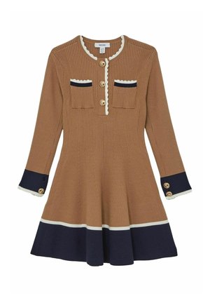 WILLA SCALLOP - Robe pull - camel