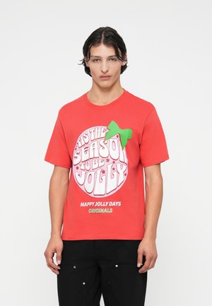 JORHOLIDAY CARTOON TEE CREW NECK - Majica kratkih rukava s printom - rococco red