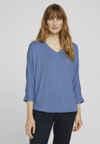 TOM TAILOR BATWING - Jumper - sea blue melange