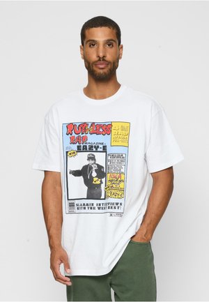 Mister Tee EAZY E RAP MAGAZINE - Potiskana majica - white
