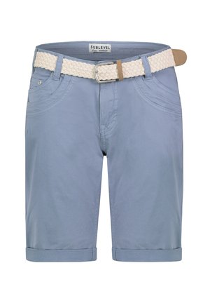BERMUDA MIT GÜRTEL - Shorts - middle blue