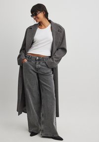 NA-KD LOW WAIST SEAM DETAILS - Wide Leg - grey