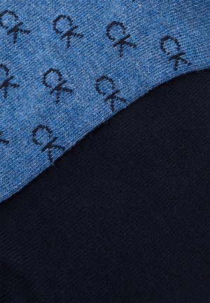 SNEAKER ALL OVER LOGO 2 PACK - Ankelsockor - mid denim