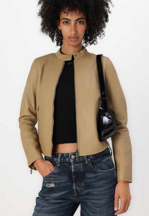 AYLA - Leather jacket - beige2