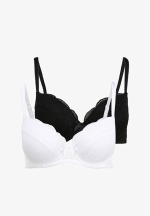 PACK 2 - Soutien-gorge à balconnet - weiß+schwarz