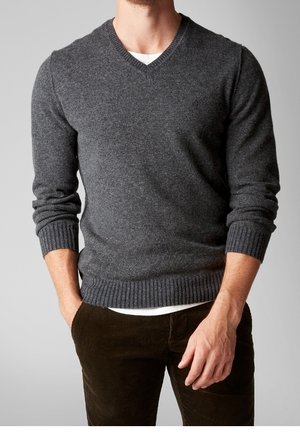 Maglione - mottled dark grey