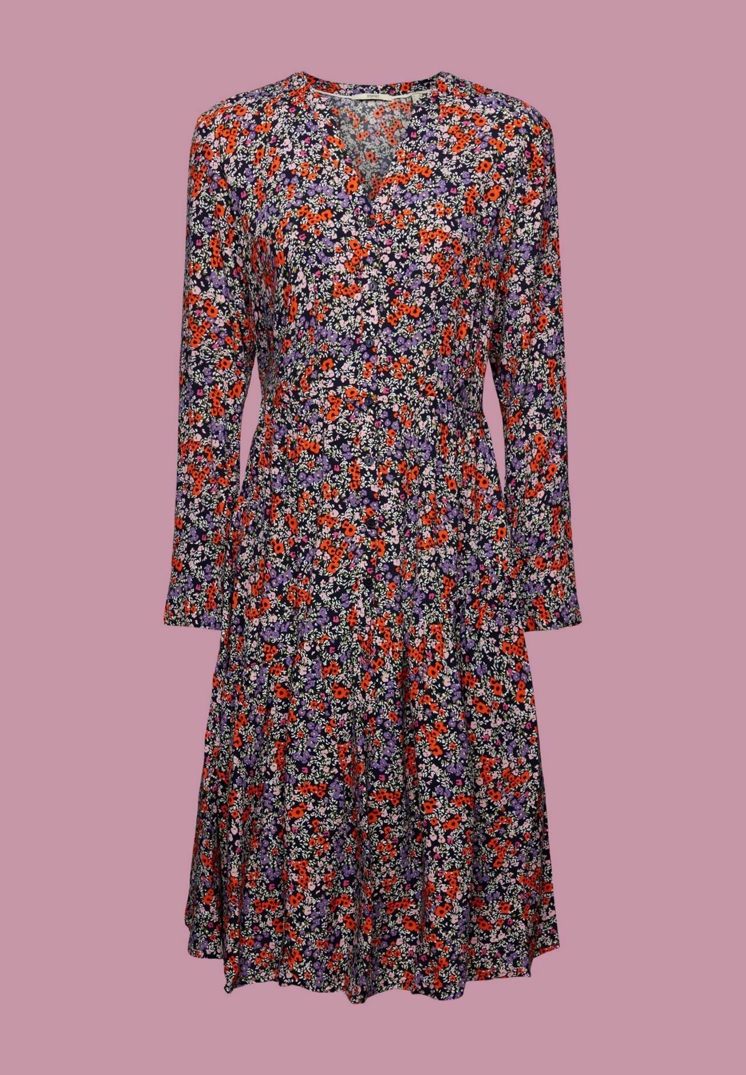 Robe Zara Fleurie Marine - Taille L - Sans Manches Décolleté Bardot - Neuve Avec Étiquettes