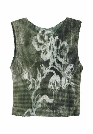 Desigual, SLEEVELESS PRINTED T-SHIRT - Felső - black
