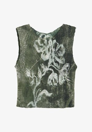 Desigual, SLEEVELESS PRINTED T-SHIRT - Felső - black