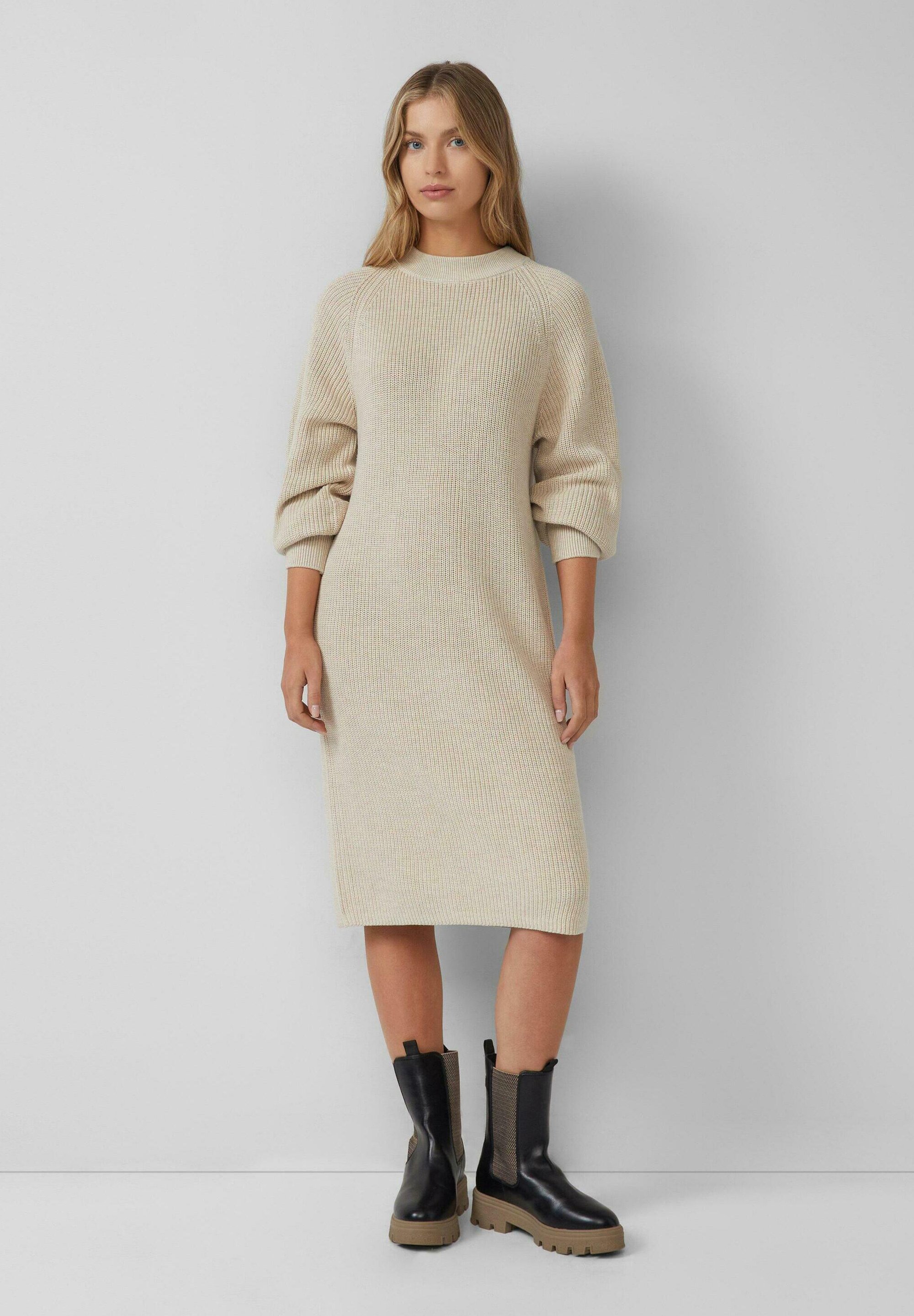 Strickkleid beige