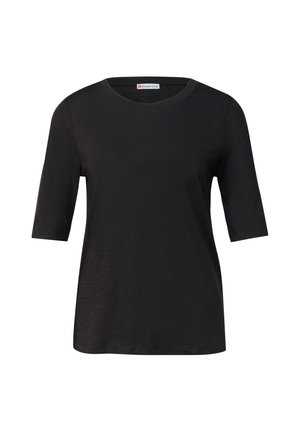 Street One, BASIC SOLID-COLOR CREW-NECK T-SHIRT - T-Shirt basic - black