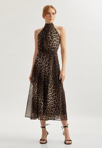 Koton LEOPARD PRINTED  - Freizeitkleid - beige