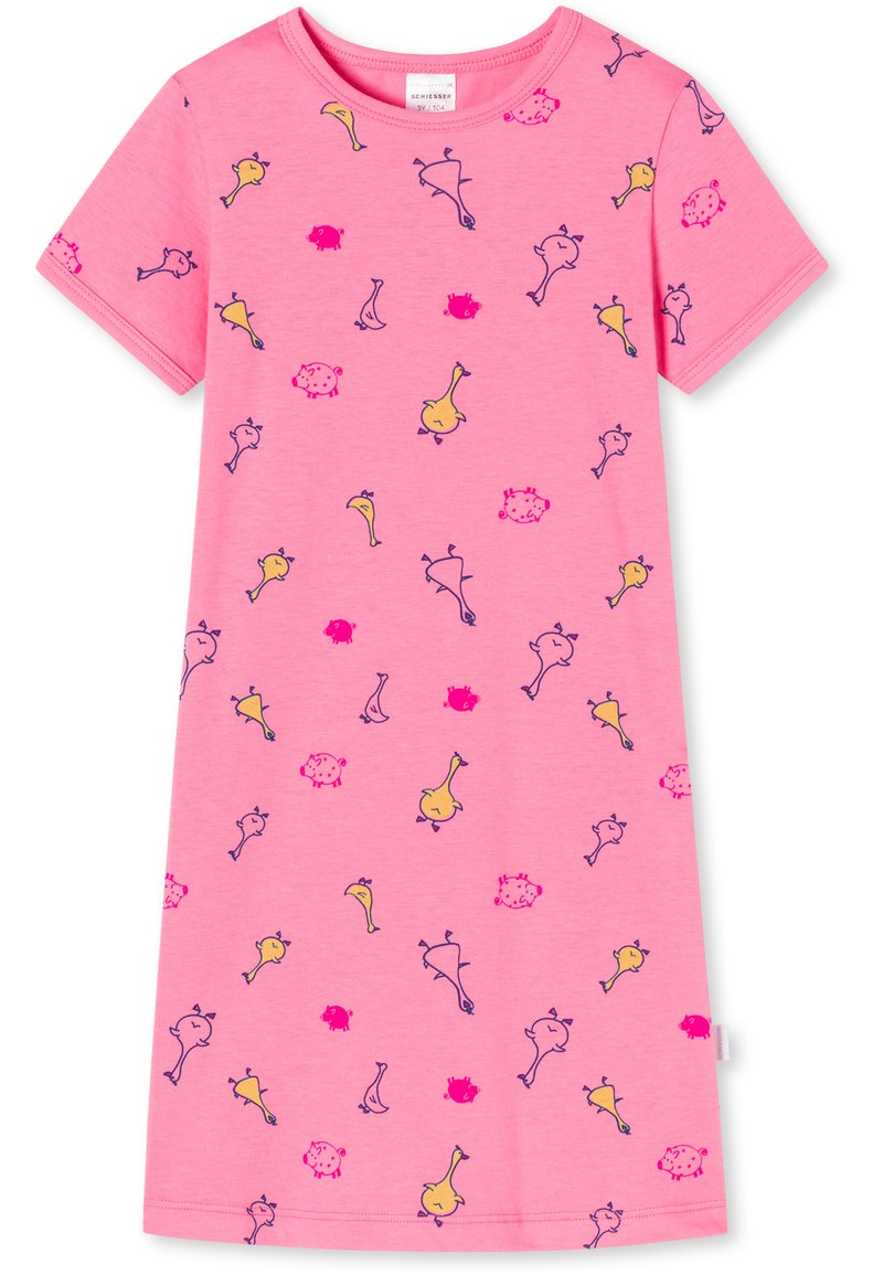Nuisette Vintage Années 70 – Taille 44 – Imprimé Pastel Fond Rose – Polyester