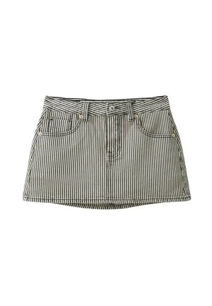 Stradivarius, D62 STRAIGHT STRIPED SKORT - Jupe trapèze - mottled dark grey