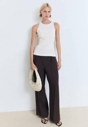 PEPLUM Z KOŁNIERZEM HALTER - Blouse - off white