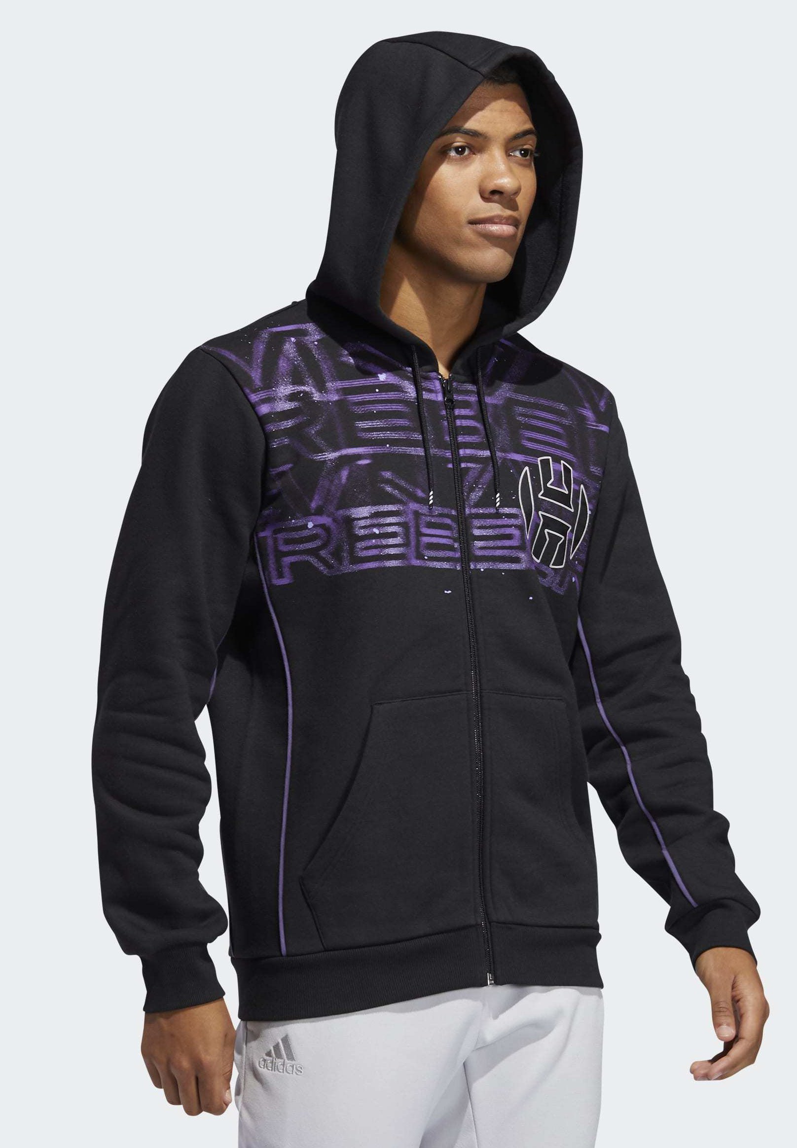 adidas Performance HARDEN STAR WARS AUREBESH HOODIE adidas Performance STAR WARS Sweatjacke blackwhite