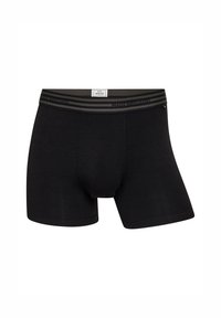 Sorte boxer briefs lavet af blødt stof. Har en ensfarvet design, en tætsiddende pasform og en elastisk talje med diskrete brand accenter.