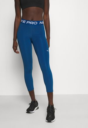 CROP - Tights - court blue/white