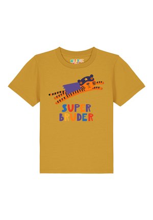 TIGER SUPERBRUDER - Print T-shirt - ochre
