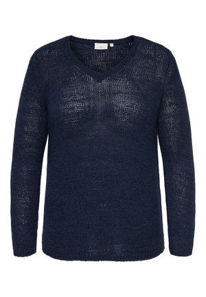 CARGEENA V-NECK - Jumper - navy blazer