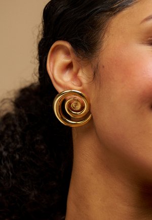 Orelia, STATEMENT SPIRAL STUD EARRINGS - Σκουλαρίκια - pale gold-coloured